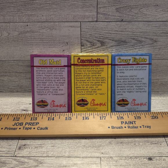 Vtg 1998 Chick-Fil-A Child Card Games Lot of 3 - Picture 5 of 13